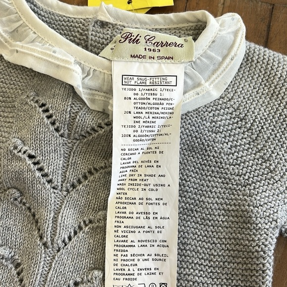 Pili Carrera Spanish gray knit sweater - Picture 3 of 5